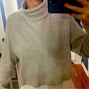 i am selling a once wore, gray, turtle neck, good for teens!